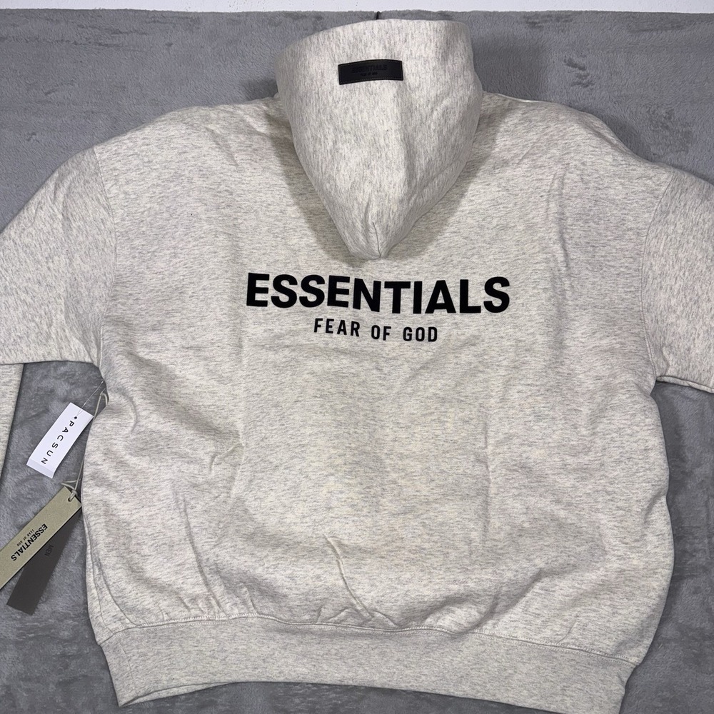 Essentials Fear Of God Hoodie Light Oatmeal‎ Unisex Medium Oversized Classic